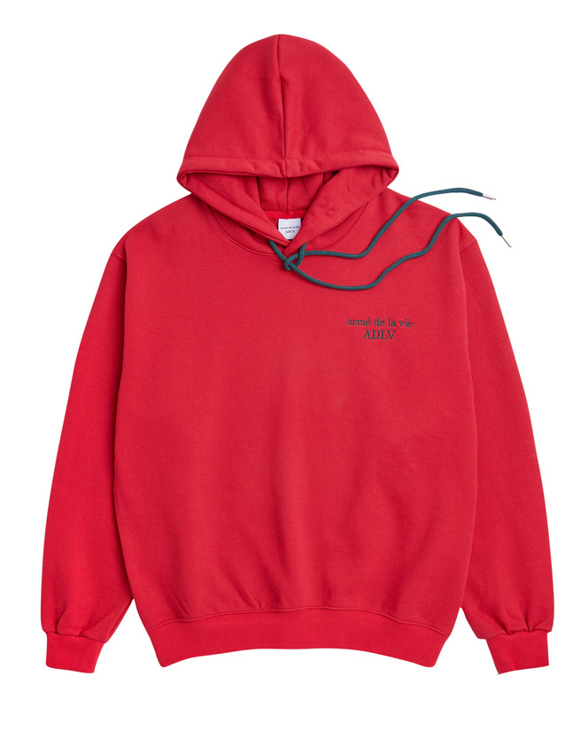 アクメドラビ(acme' de la vie) ADLV BASIC LOGO HOODIE RED