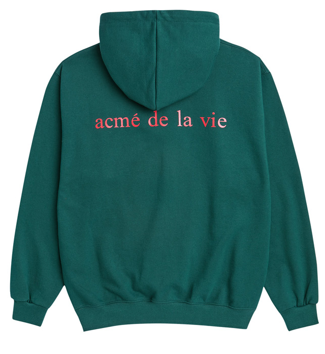 アクメドラビ(acme' de la vie) ADLV BASIC LOGO HOODIE GREEN