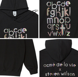 アクメドラビ(acme' de la vie) ADLV X Steven Willson ALPHABET HOODIE BLACK