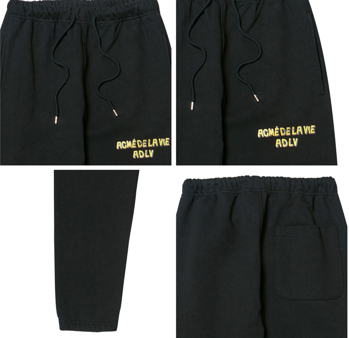 アクメドラビ(acme' de la vie) ADLV BROKEN LOGO SWEATPANTS BLACK