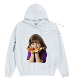 アクメドラビ(acme' de la vie) ADLV BABY FACE HOODIE WHITE PIZZA (WHITE)