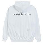 アクメドラビ(acme' de la vie) ADLV BABY FACE HOODIE WHITE PIZZA (WHITE)