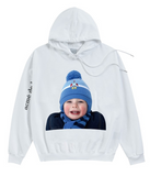 アクメドラビ(acme' de la vie) ADLV BABY FACE HOODIE WHITE MUFFLER (WHITE)