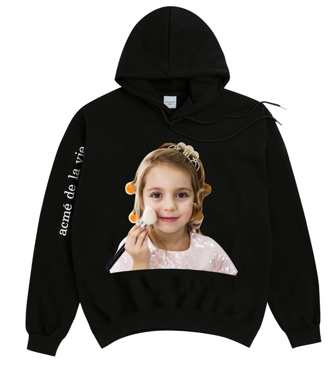 アクメドラビ(acme' de la vie) ADLV BABY FACE HOODIE BLACK MAKEUP (BLACK)