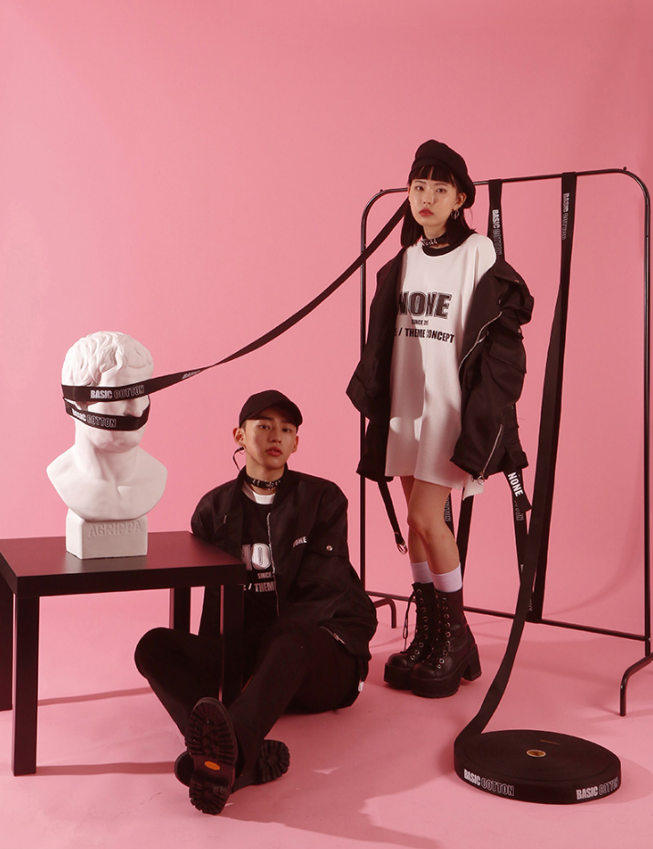 ベーシックコットン(BASIC COTTON) None Jumper (ブラック)