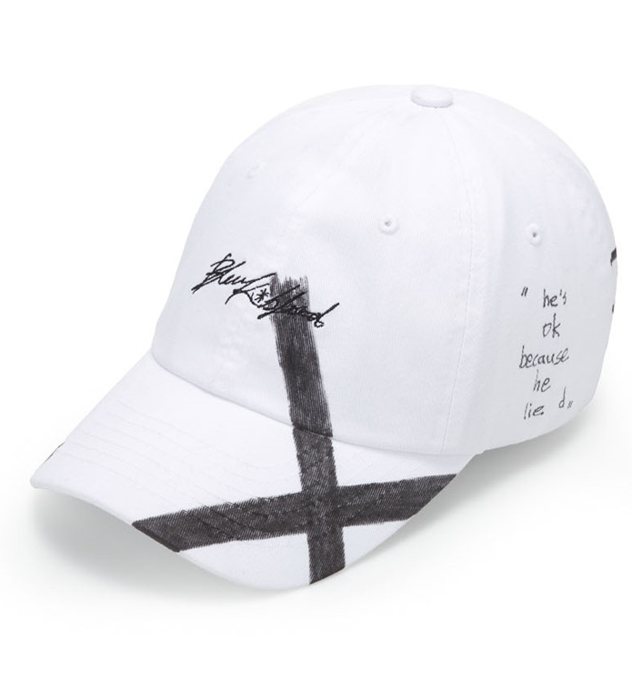 ブラックブロンド(BLACKBLOND) BBD Script Logo Cap Feather Graffiti Ver. (White)