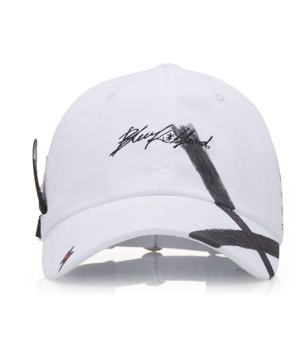 ブラックブロンド(BLACKBLOND) BBD Script Logo Cap Feather Graffiti Ver. (White)