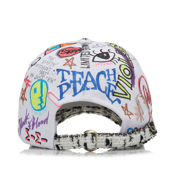 ブラックブロンド(BLACKBLOND) BBD Tweed Cap Graffiti Ver. (White)