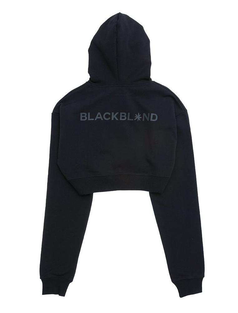 ブラックブロンド(BLACKBLOND) BBD Reflection Logo Crop Hoodie (Black)