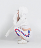 ブラックブロンド(BLACKBLOND) BBD Tweed Patch Crop Hoodie (White)