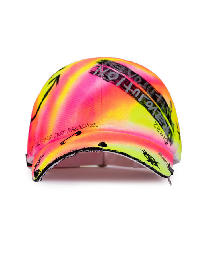 ブラックブロンド(BLACKBLOND) BBD Side Logo Lollipop Graffiti Cap (Pink/Neon)