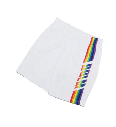 ドルム (DoLM) Rainbow line shorts White