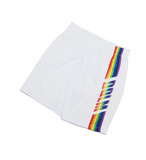 ドルム (DoLM) Rainbow line shorts White