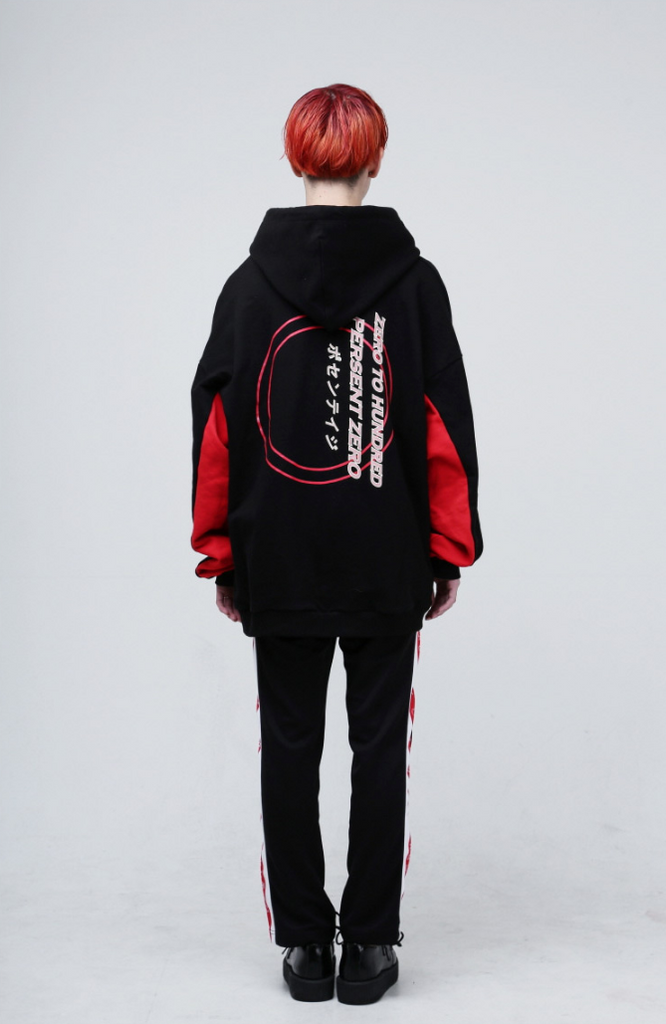 ドルム (DoLM) Japanese lettering line pants Red