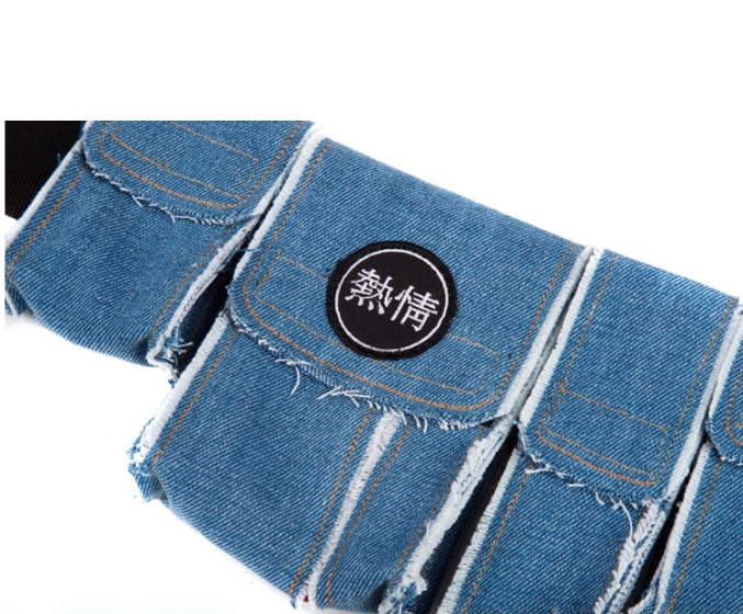 ドルム (DoLM) Utility Hip Sack Denim