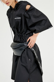 イーエスシースタジオ(ESC STUDIO) String long hood anorak (black)