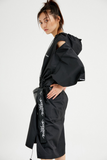イーエスシースタジオ(ESC STUDIO) String long hood anorak (black)