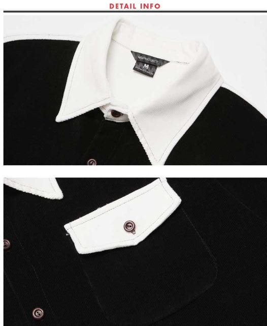 ダブルユーブイプロジェクト(WV PROJECT) LOKO CORDUROY SHIRT BLACK MJLS7195