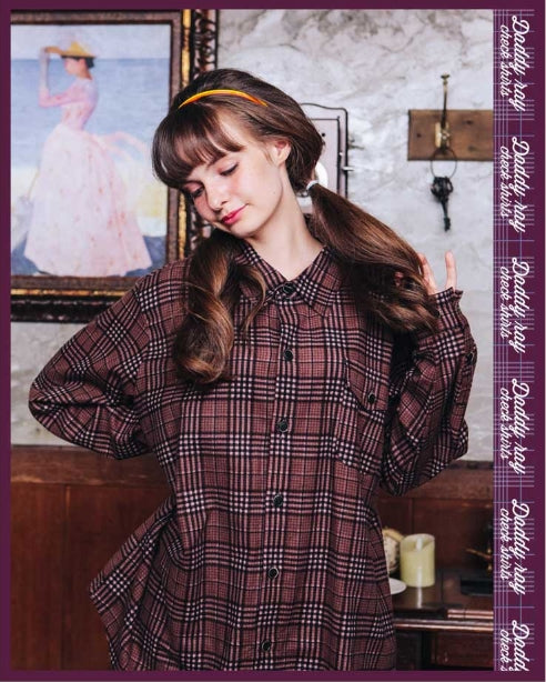 ダブルユーブイプロジェクト(WV PROJECT) DADDYLAY CHECK SHIRT BROWN JJLS7211