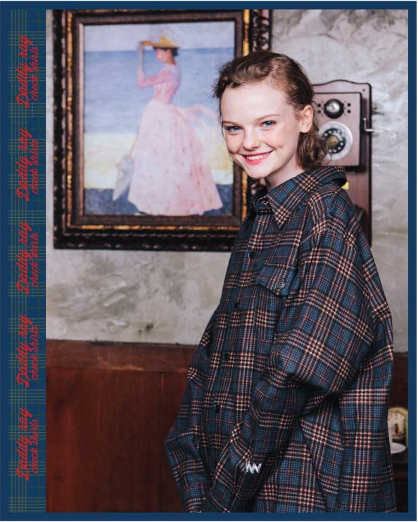 ダブルユーブイプロジェクト(WV PROJECT) DADDYLAY CHECK SHIRT NAVY JJLS7211