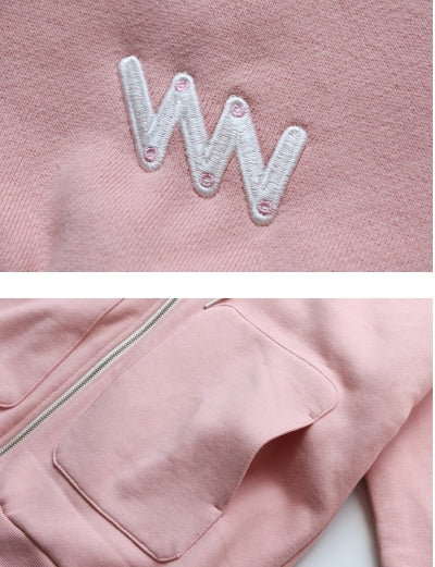 ダブルユーブイプロジェクト(WV PROJECT) PLEPOIN HOOD ZIPUP INDIE PINK KHHD7119