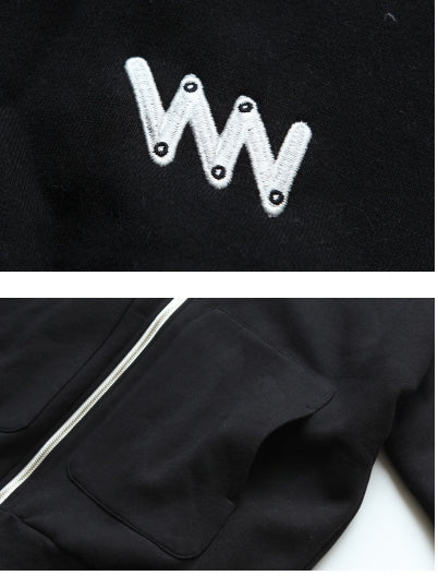 ダブルユーブイプロジェクト(WV PROJECT) PLEPOIN HOOD ZIPUP BLACK KHHD7119