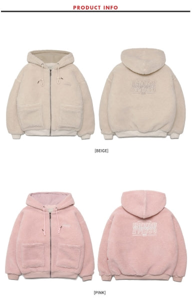 ダブルユーブイプロジェクト(WV PROJECT) TEENI WOOL HOOD ZIPUP PINK MJHD7194