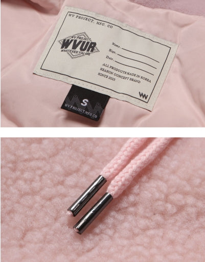 ダブルユーブイプロジェクト(WV PROJECT) TEENI WOOL HOOD ZIPUP PINK MJHD7194