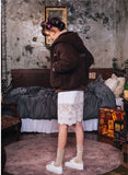 ダブルユーブイプロジェクト(WV PROJECT) TEENI WOOL HOOD ZIPUP CHOCOLATE MJHD7194