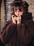 ダブルユーブイプロジェクト(WV PROJECT) TEENI WOOL HOOD ZIPUP CHOCOLATE MJHD7194