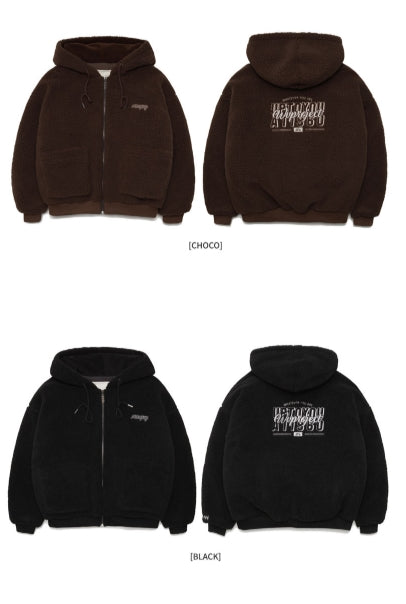 ダブルユーブイプロジェクト(WV PROJECT) TEENI WOOL HOOD ZIPUP BLACK MJHD7194