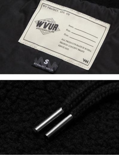 ダブルユーブイプロジェクト(WV PROJECT) TEENI WOOL HOOD ZIPUP BLACK MJHD7194