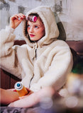 ダブルユーブイプロジェクト(WV PROJECT) TEENI WOOL HOOD ZIPUP BEIGE MJHD7194
