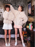ダブルユーブイプロジェクト(WV PROJECT) TEENI WOOL HOOD ZIPUP BEIGE MJHD7194