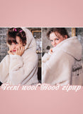 ダブルユーブイプロジェクト(WV PROJECT) TEENI WOOL HOOD ZIPUP BEIGE MJHD7194