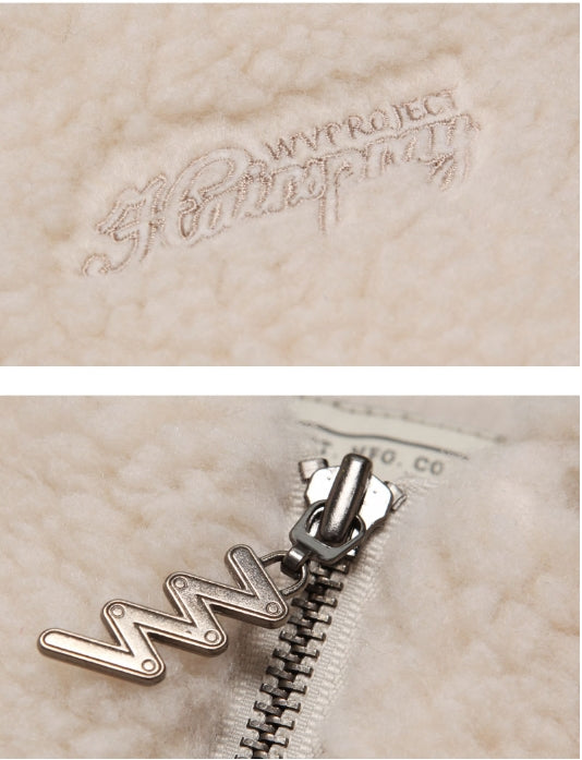 ダブルユーブイプロジェクト(WV PROJECT) TEENI WOOL HOOD ZIPUP BEIGE MJHD7194