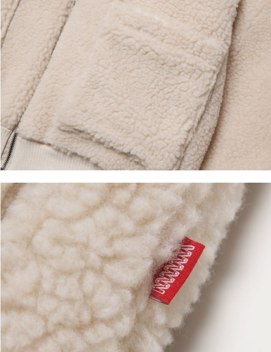 ダブルユーブイプロジェクト(WV PROJECT) TEENI WOOL HOOD ZIPUP BEIGE MJHD7194