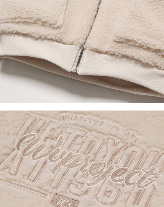 ダブルユーブイプロジェクト(WV PROJECT) TEENI WOOL HOOD ZIPUP BEIGE MJHD7194
