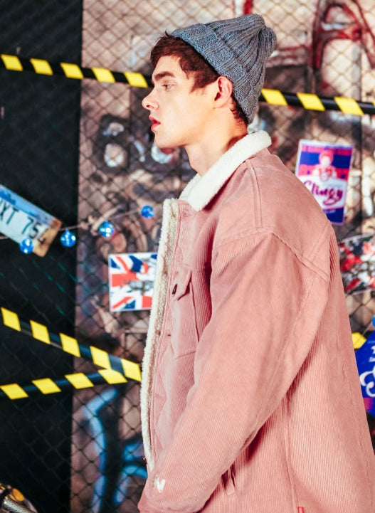 ダブルユーブイプロジェクト(WV PROJECT) CORDUROY TRUCKER JACKET PINK KHJK7115