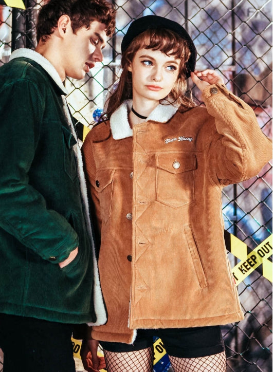 ダブルユーブイプロジェクト(WV PROJECT) CORDUROY TRUCKER JACKET BEIGE KHJK7115