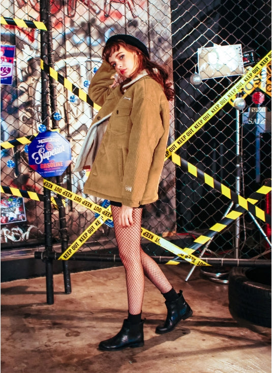 ダブルユーブイプロジェクト(WV PROJECT) CORDUROY TRUCKER JACKET BEIGE KHJK7115