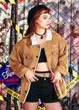 ダブルユーブイプロジェクト(WV PROJECT) CORDUROY TRUCKER JACKET BEIGE KHJK7115