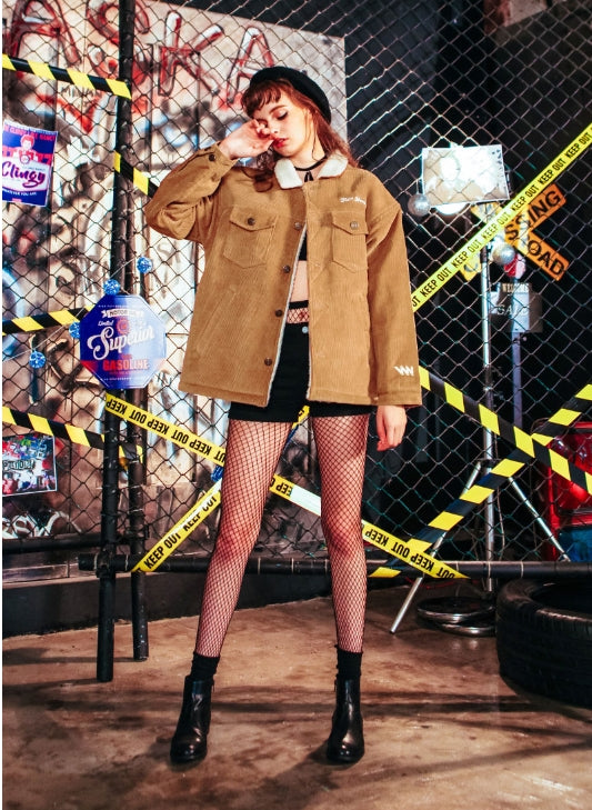 ダブルユーブイプロジェクト(WV PROJECT) CORDUROY TRUCKER JACKET BEIGE KHJK7115