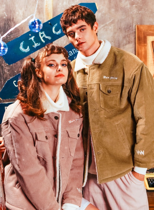 ダブルユーブイプロジェクト(WV PROJECT) CORDUROY TRUCKER JACKET BEIGE KHJK7115