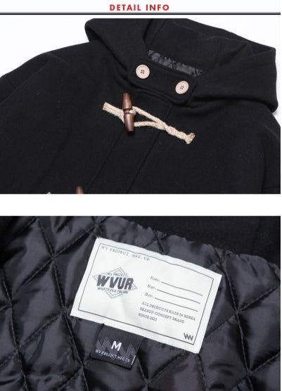 ダブルユーブイプロジェクト(WV PROJECT) OVER SIZE DUFFEL COAT BLACK JJOT7123