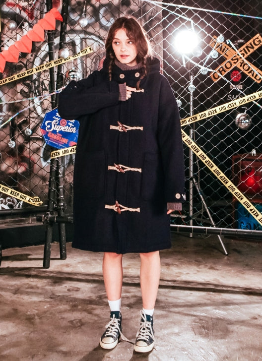 ダブルユーブイプロジェクト(WV PROJECT) OVER SIZE DUFFEL COAT DEEP BLUE JJOT7123