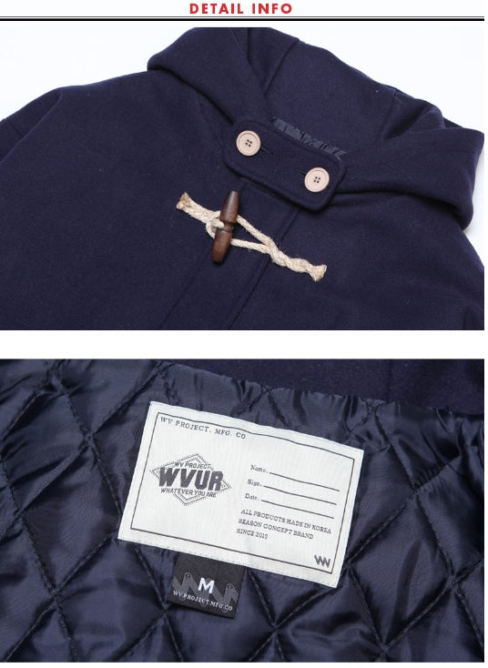 ダブルユーブイプロジェクト(WV PROJECT) OVER SIZE DUFFEL COAT DEEP BLUE JJOT7123