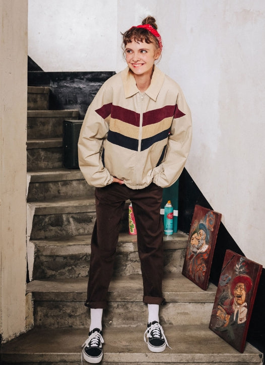 ダブルユーブイプロジェクト(WV PROJECT) LALA COACH JACKET BEIGE MJJK7196