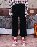 ダブルユーブイプロジェクト(WV PROJECT) COCO WIDE COTTON PANTS BLACK MJLP7184
