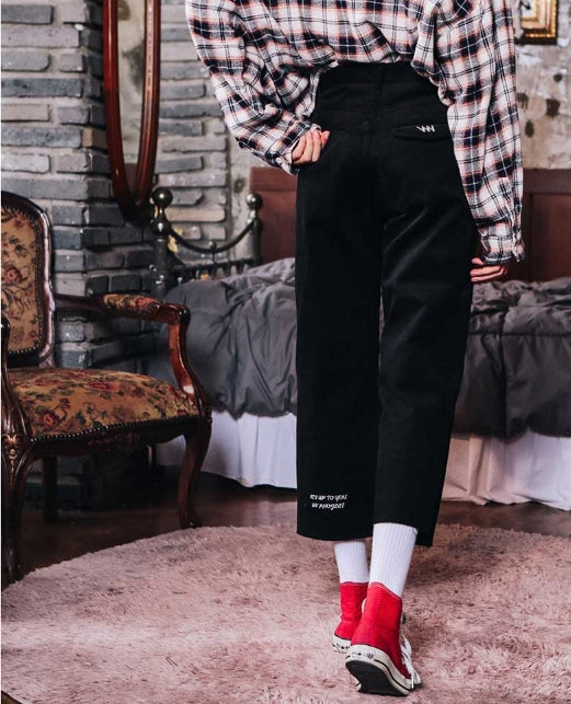 ダブルユーブイプロジェクト(WV PROJECT) COCO WIDE COTTON PANTS BLACK MJLP7184